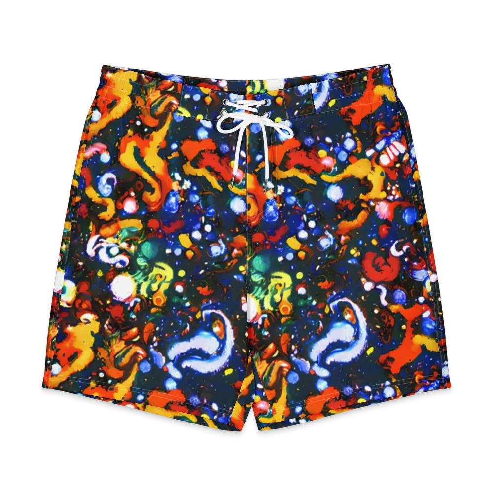 Orchid Voltage on Men's Board Shorts — Front