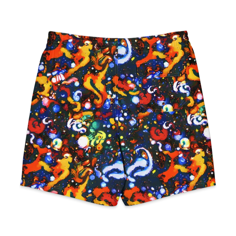 Orchid Voltage on Men's Board Shorts — Back