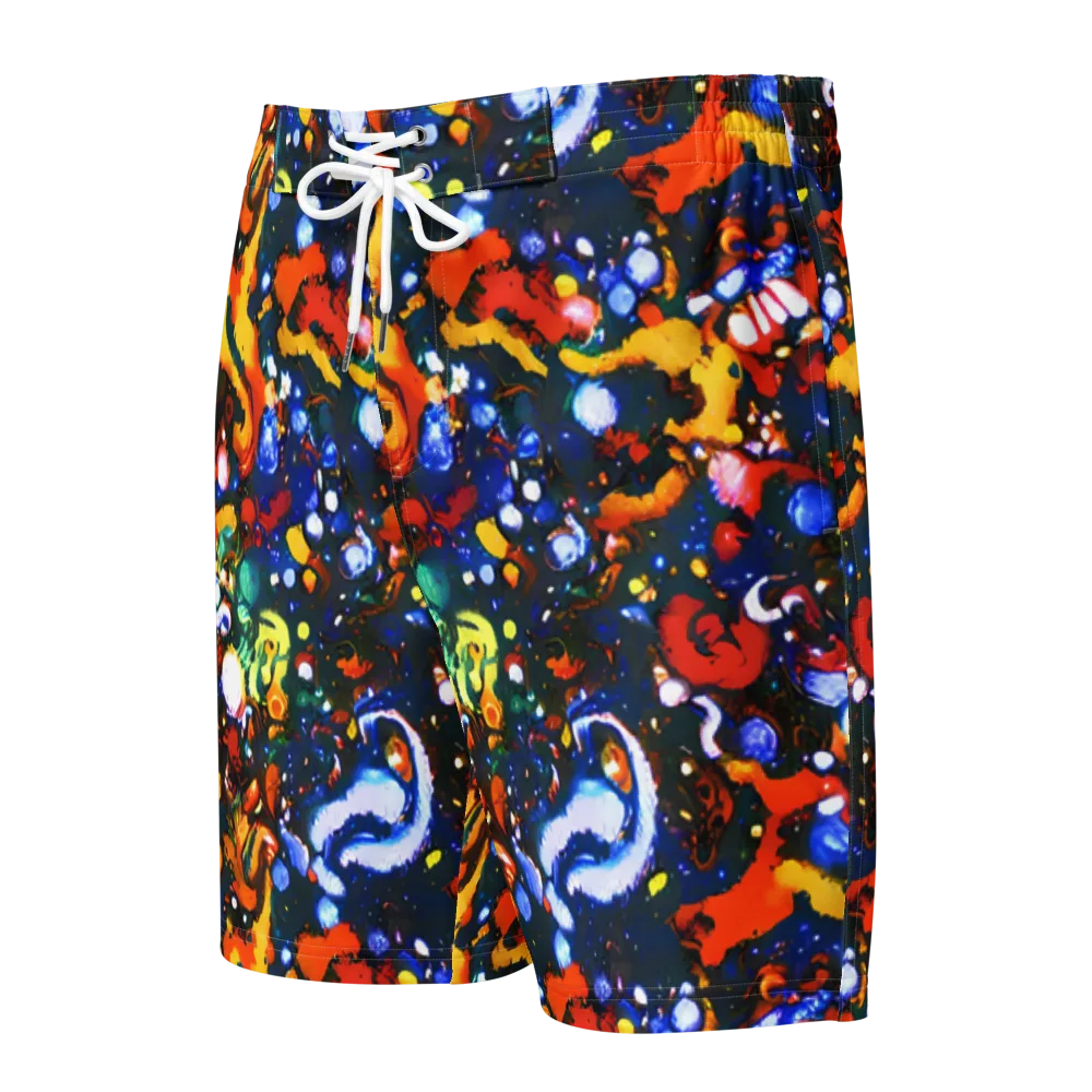 Orchid Voltage on Men's Board Shorts — Front