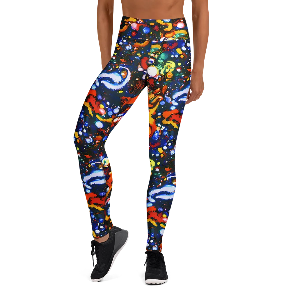 Orchid Voltage on Yoga Leggings — Front
