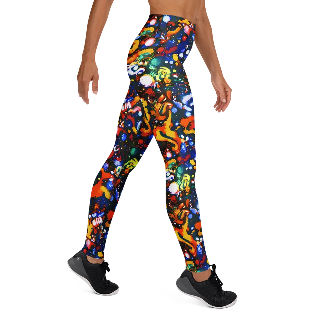 Orchid Voltage on Yoga Leggings — Right
