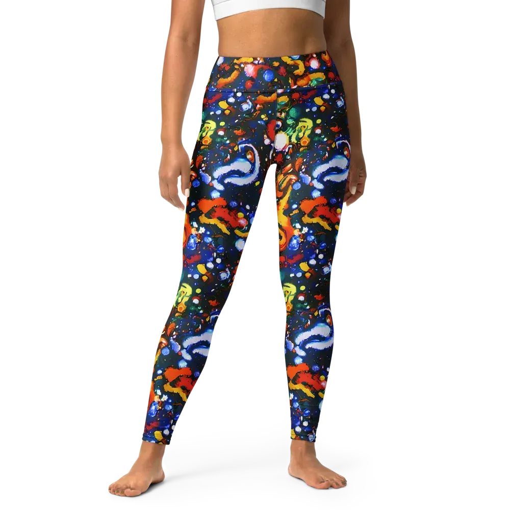 Orchid Voltage on Yoga Leggings — Front