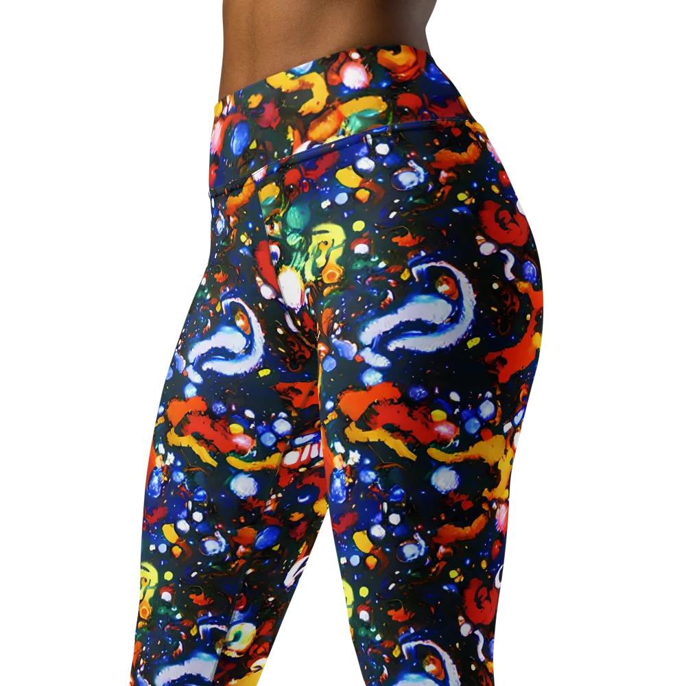Orchid Voltage on Yoga Leggings — Left Front