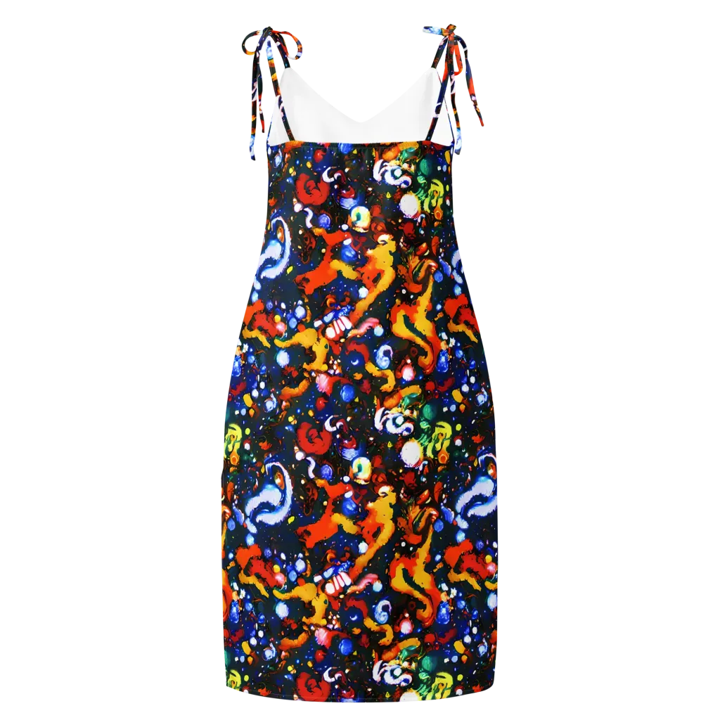 Orchid Voltage on Slip Dress — Back