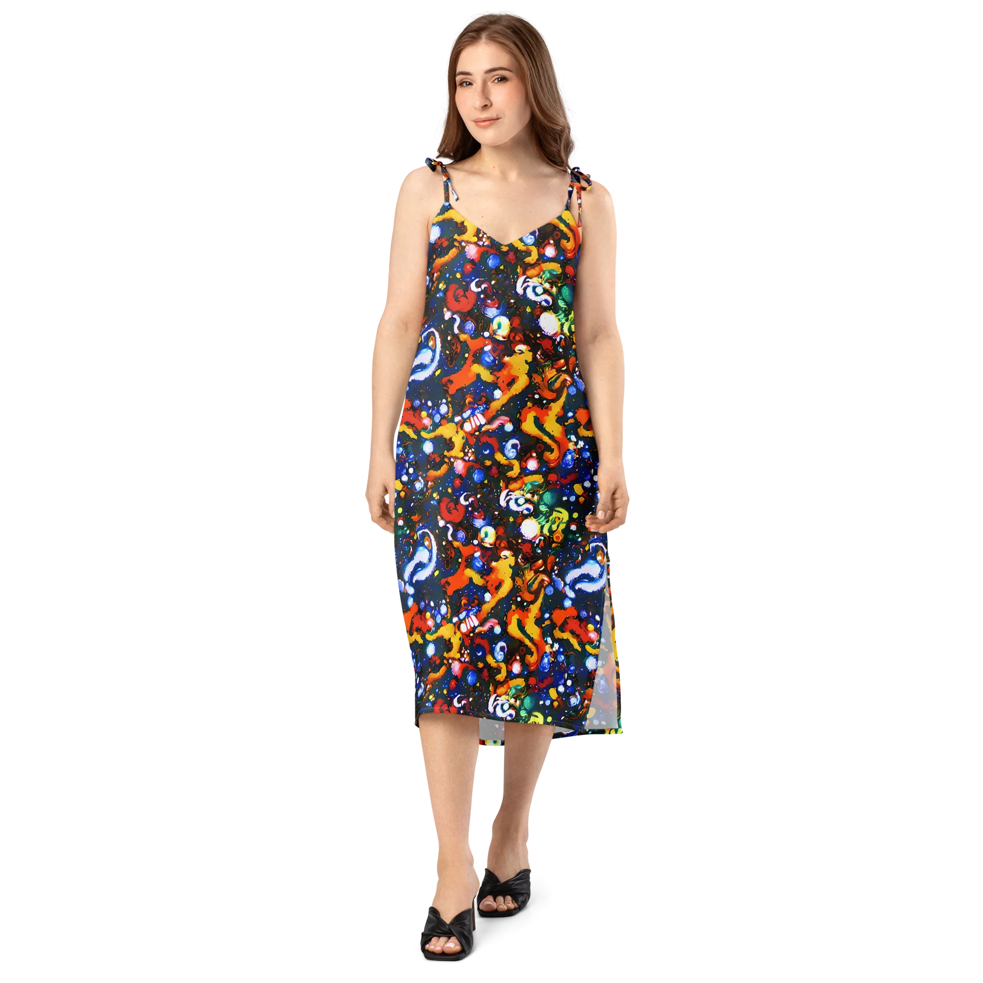 Orchid Voltage on Slip Dress — Front
