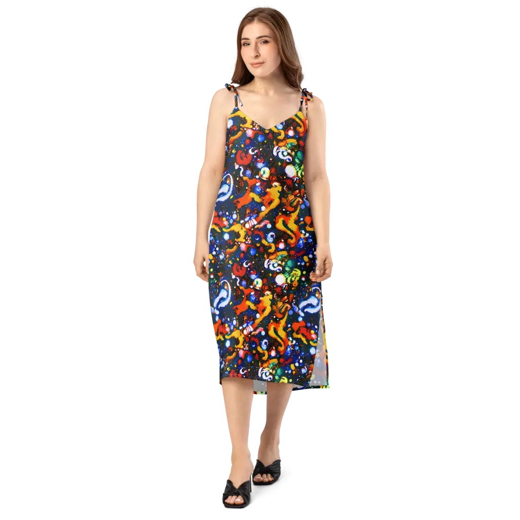 Orchid Voltage on Slip Dress — Front