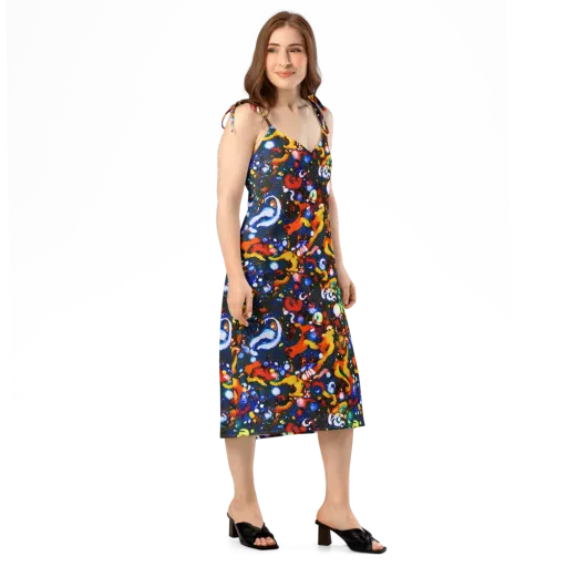 Orchid Voltage on a Slip Dress