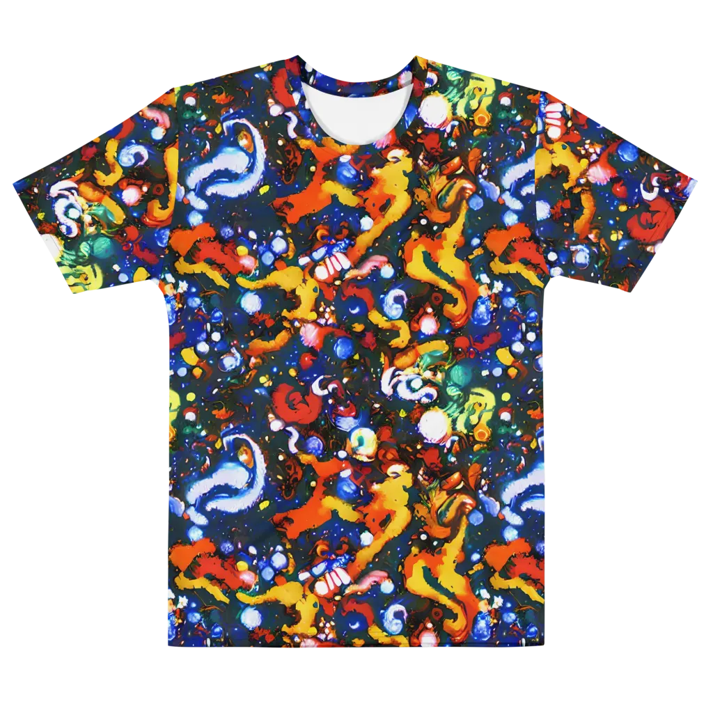 Orchid Voltage on Men's Cotton Crew Neck T-Shirt — Front