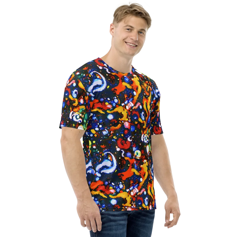 Orchid Voltage on Men's Crew Neck T-Shirt — Right