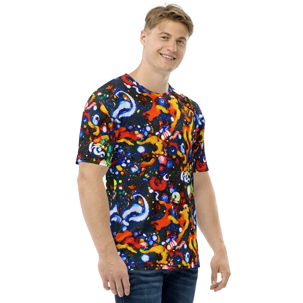 Orchid Voltage on Men's Crew Neck T-Shirt — Right