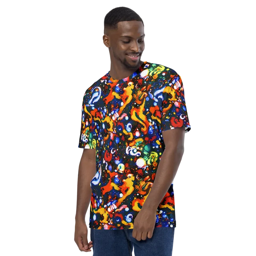 Orchid Voltage on Men's Crew Neck T-Shirt — Left