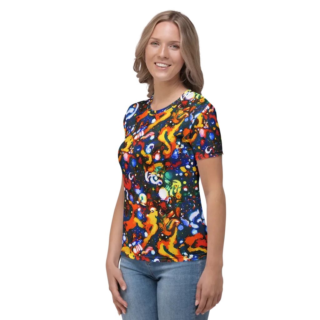 Orchid Voltage on Women's Crew Neck T-Shirt — Left