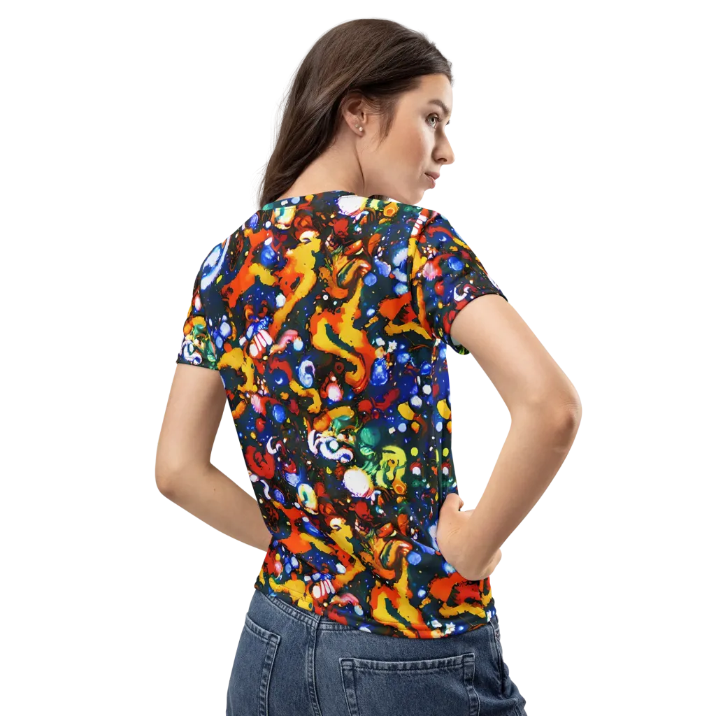 Orchid Voltage on Women's Crew Neck T-Shirt — Back