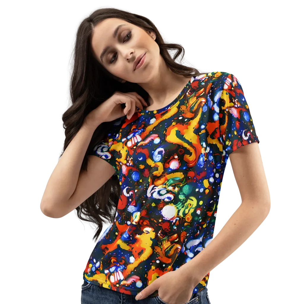 Orchid Voltage on Women's Crew Neck T-Shirt — Left Front