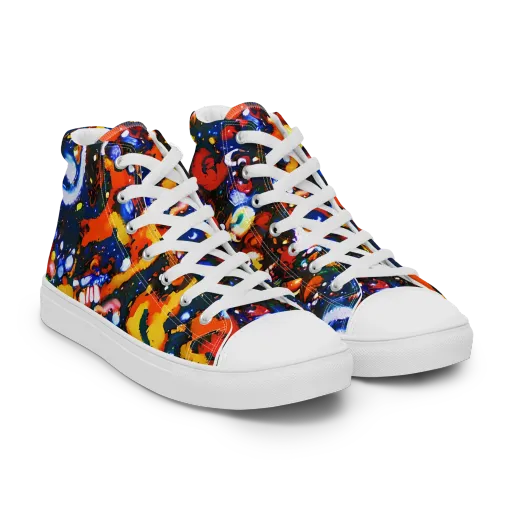 Orchid Voltage on a Women's High Top Canvas Shoes