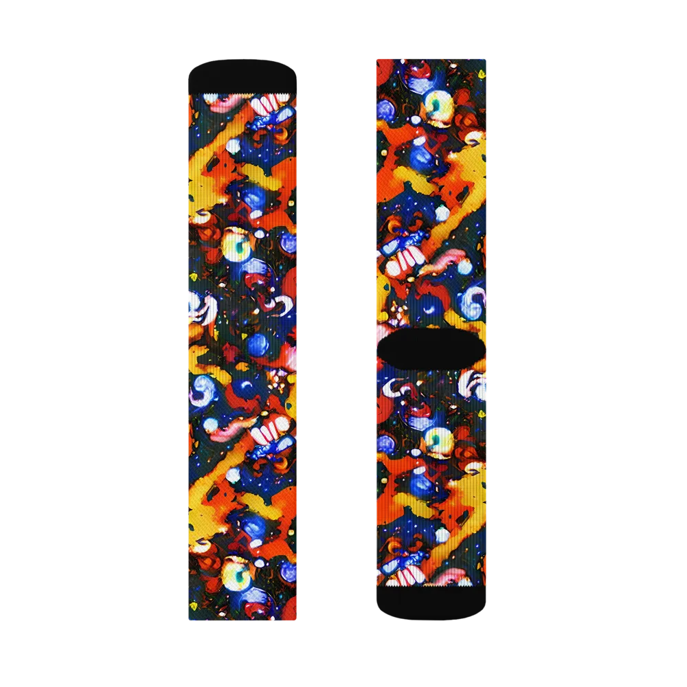 Orchid Voltage on Socks — Left Sock