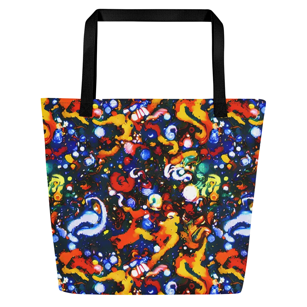 Orchid Voltage on Large Tote Bag W/ Pocket — Front