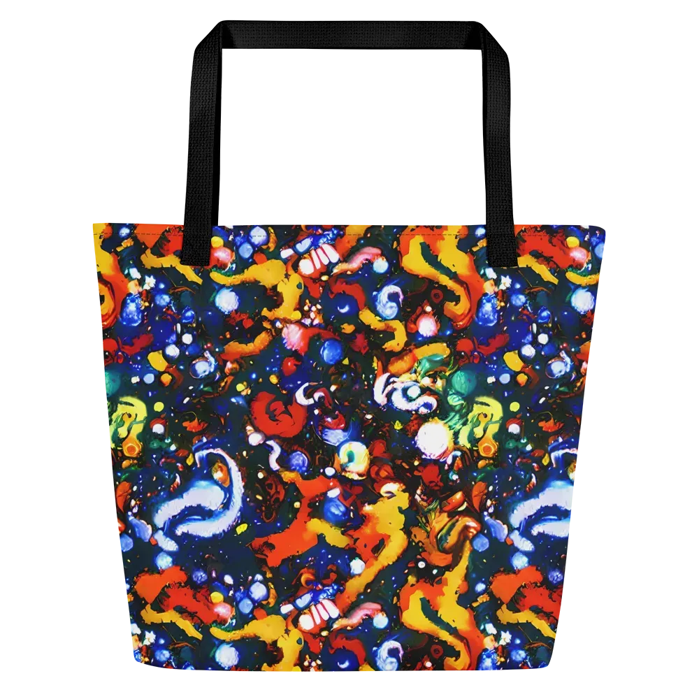 Orchid Voltage on Large Tote Bag W/ Pocket — Front
