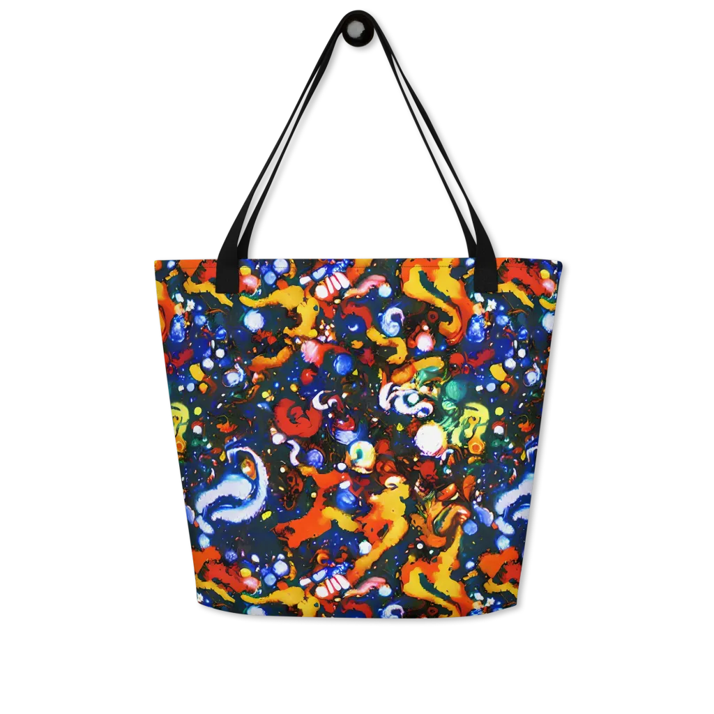 Orchid Voltage on Large Tote Bag W/ Pocket — Front