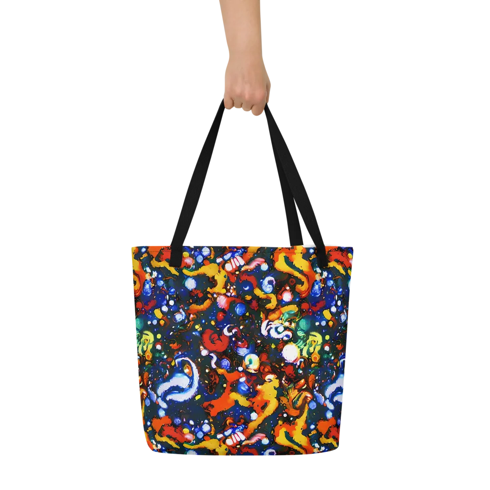 Orchid Voltage on Large Tote Bag W/ Pocket — Front