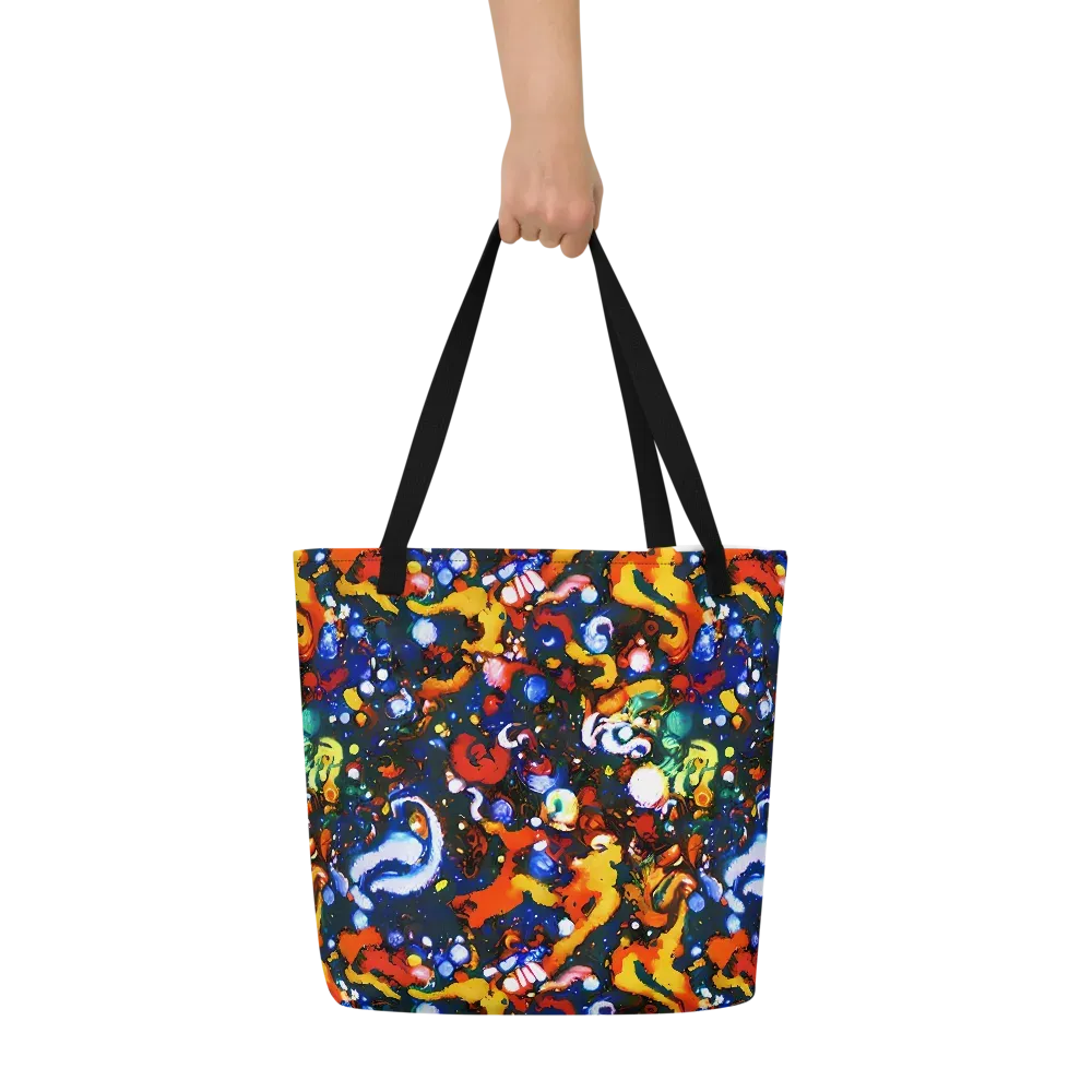 Orchid Voltage on Large Tote Bag W/ Pocket — Front