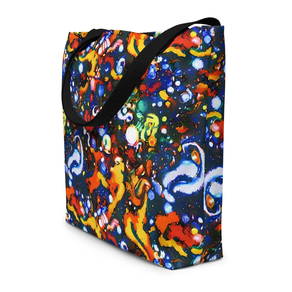 Orchid Voltage on Large Tote Bag W/ Pocket — Front