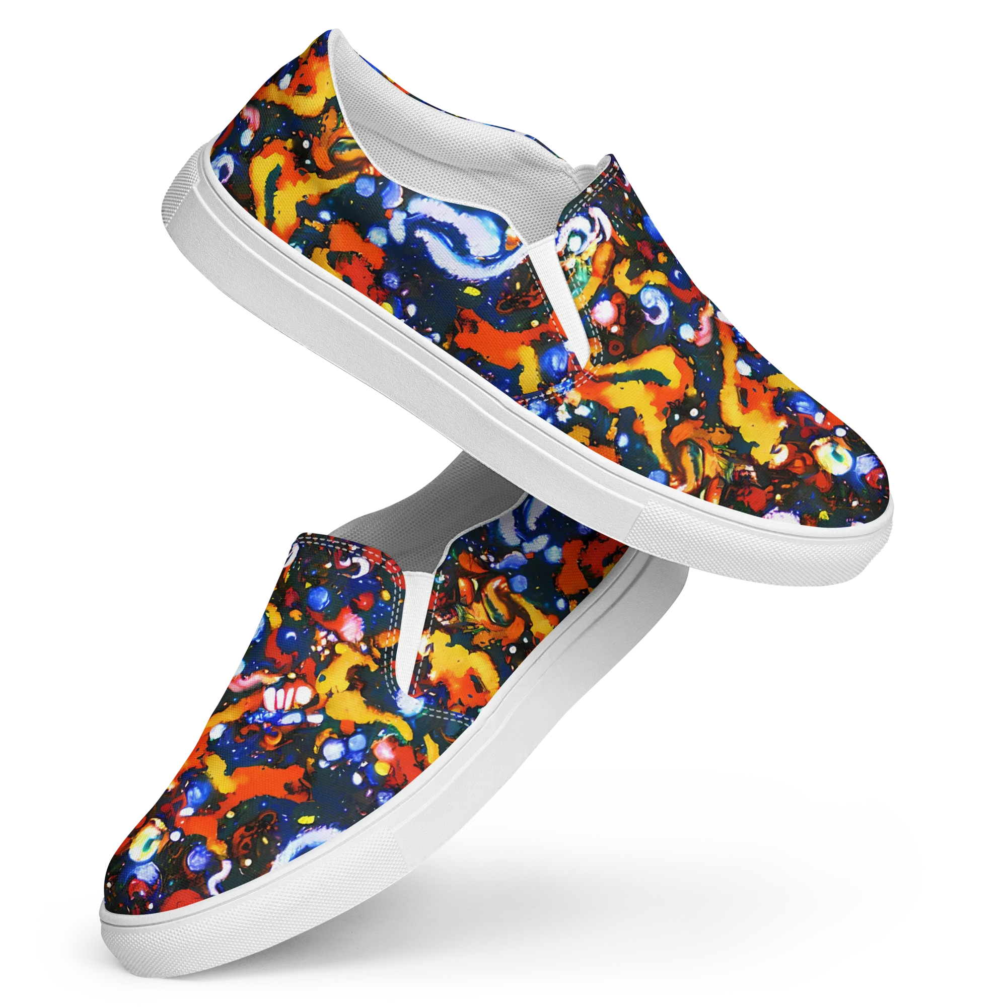 Orchid Voltage on Women's Slip-On Canvas Shoes — Front