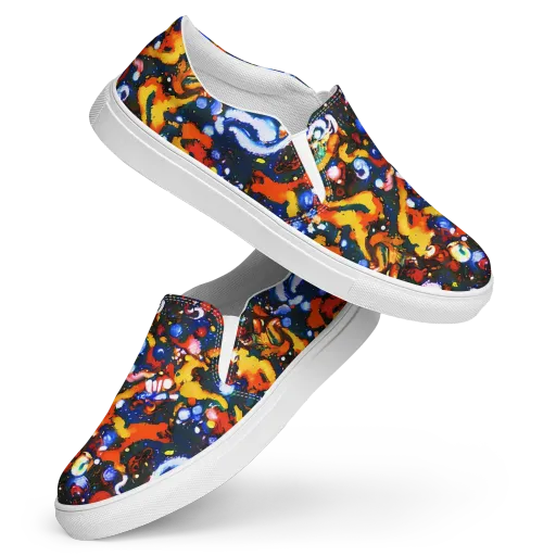 Orchid Voltage on a Women's Slip-On Canvas Shoes