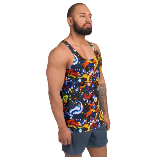 Orchid Voltage on a Men's Tank Top