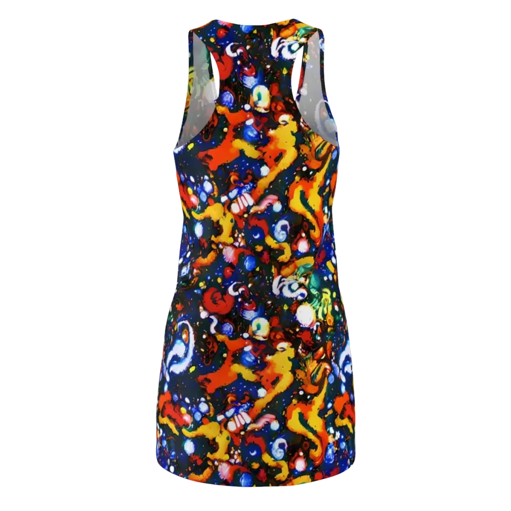 Orchid Voltage on Racerback Dress — Back