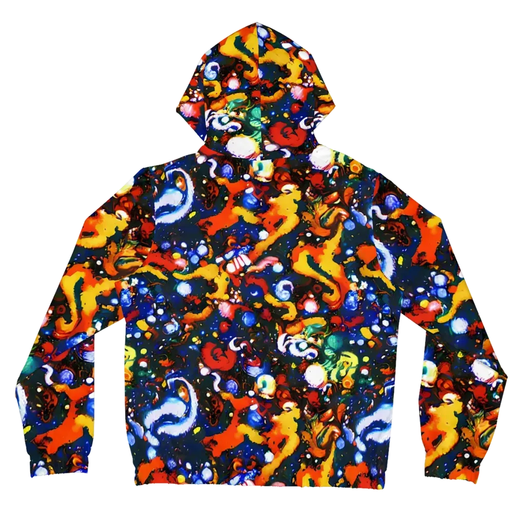 Orchid Voltage on Women's Full-Zip Hoodie — Back