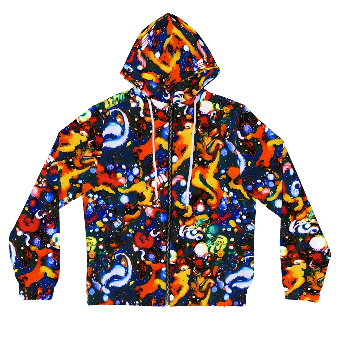 Orchid Voltage on Women's Full-Zip Hoodie — Front