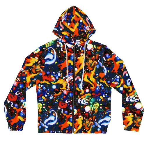 Orchid Voltage on a Women's Full-Zip Hoodie