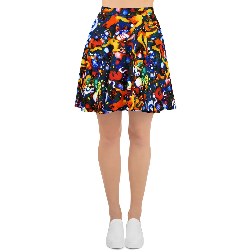 Orchid Voltage on Skater Skirt — Front
