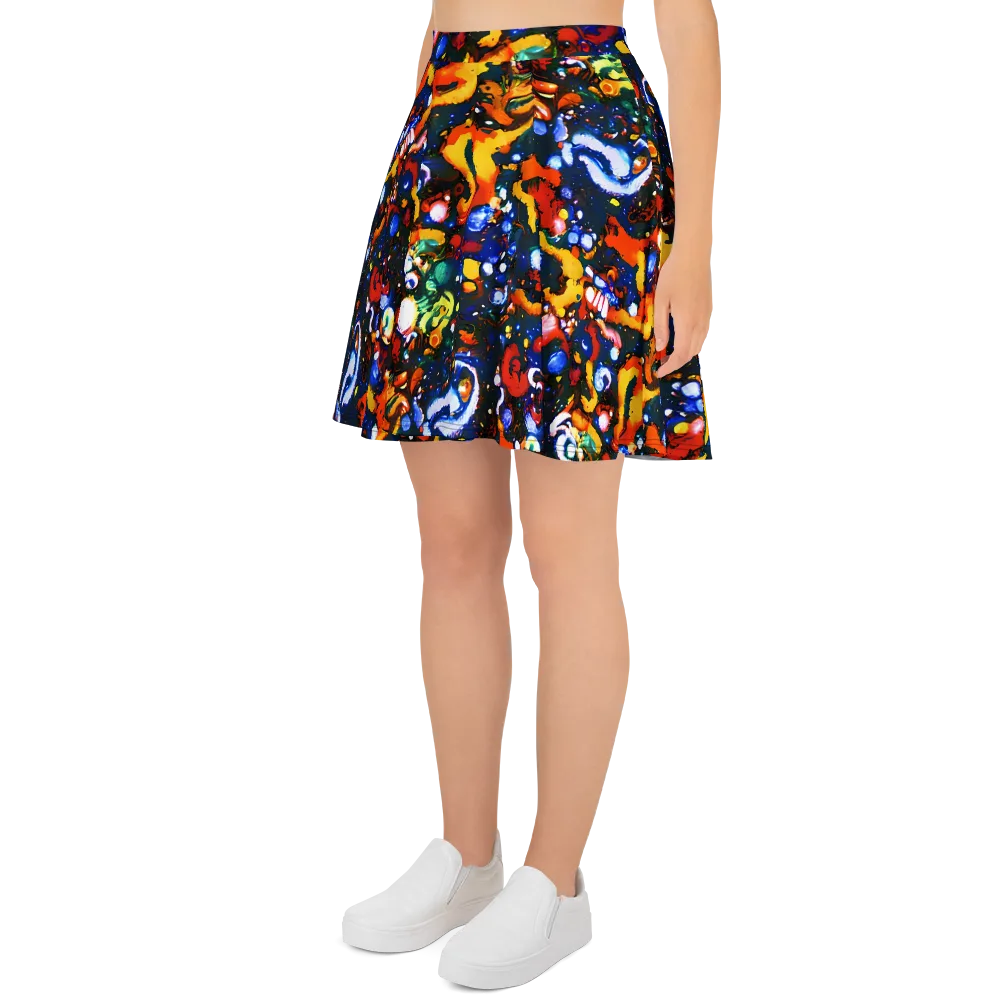Orchid Voltage on Skater Skirt — Left