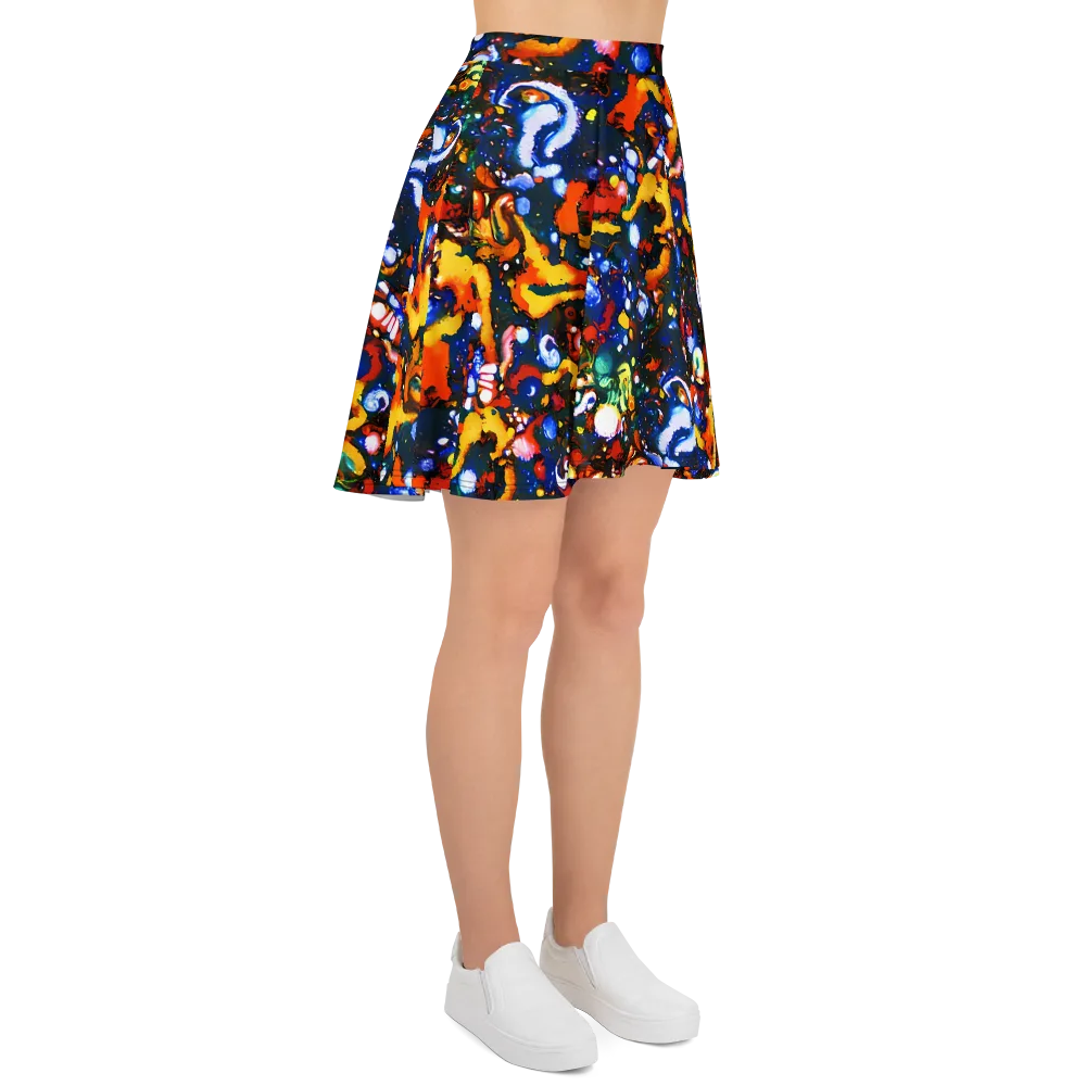 Orchid Voltage on Skater Skirt — Right