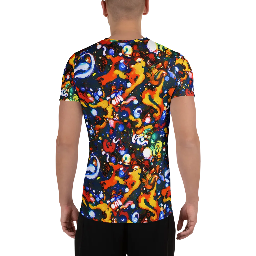 Orchid Voltage on Men's Athletic T-Shirt — Back
