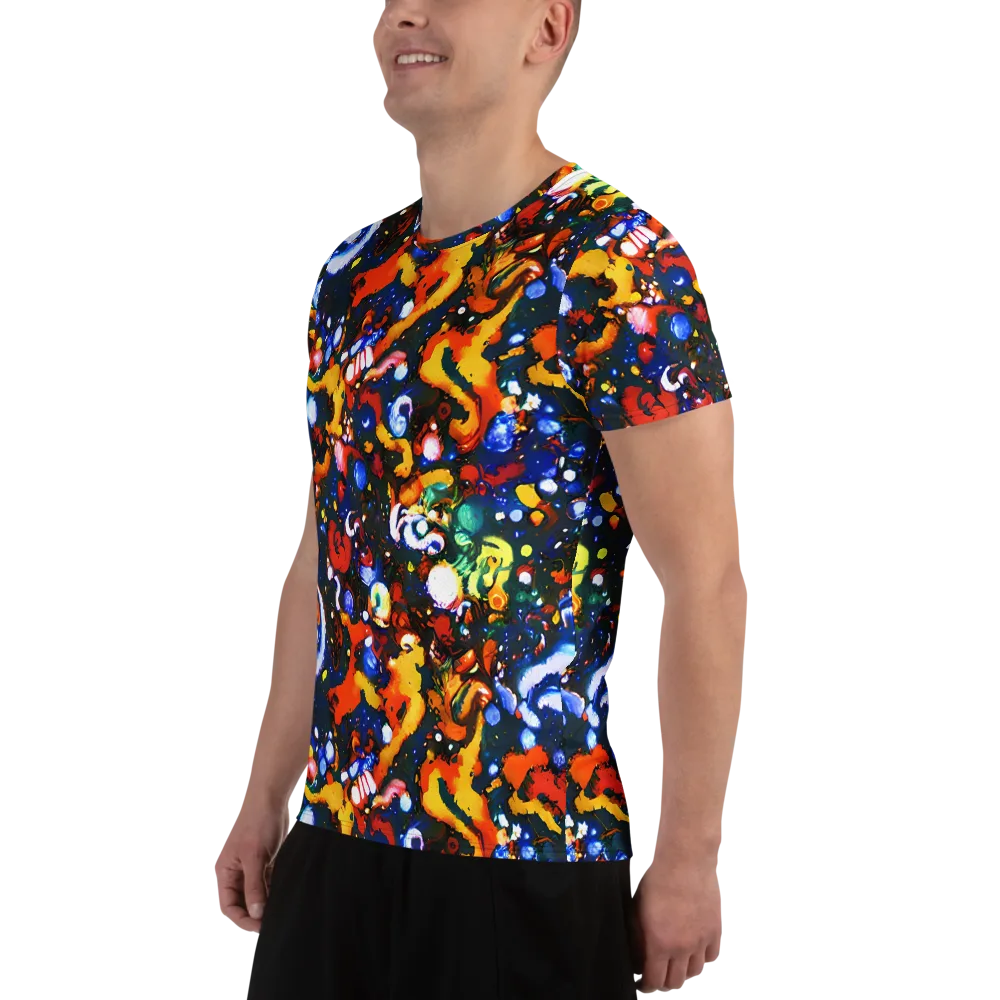 Orchid Voltage on Men's Athletic T-Shirt — Left