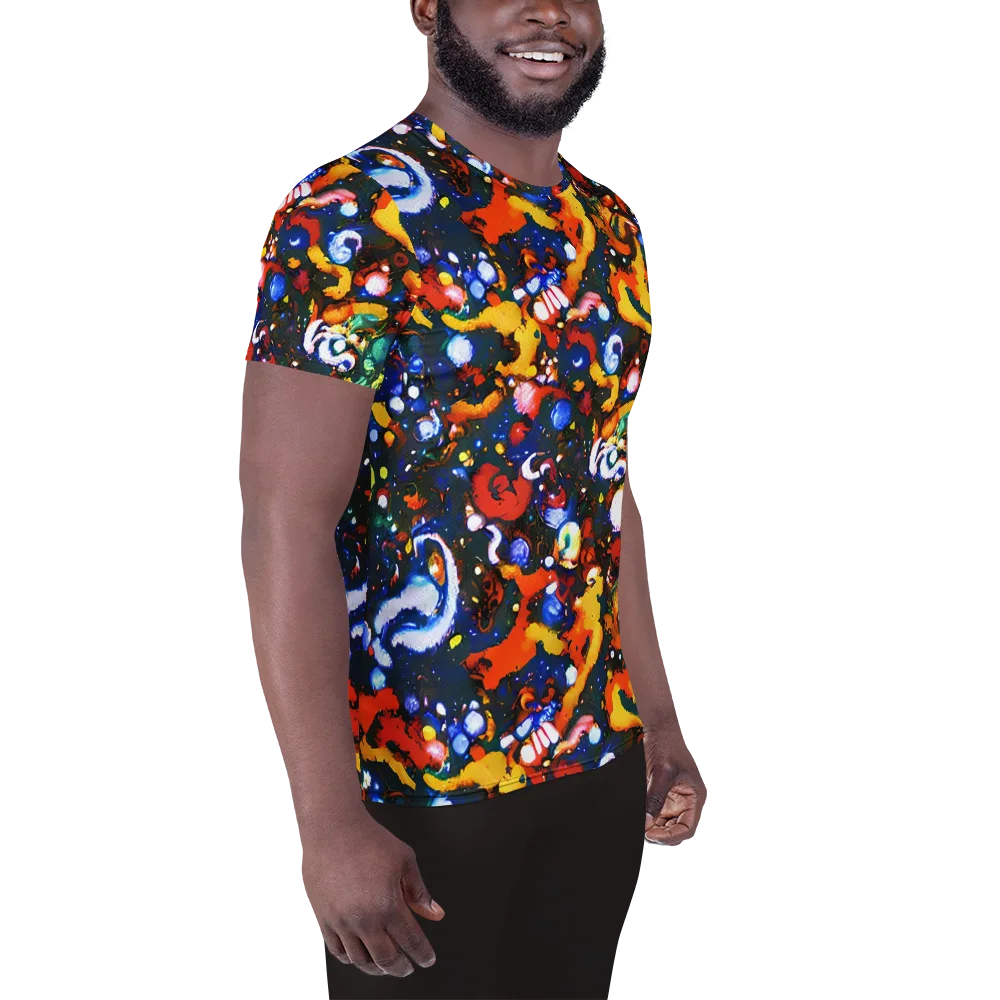 Orchid Voltage on Men's Athletic T-Shirt — Right