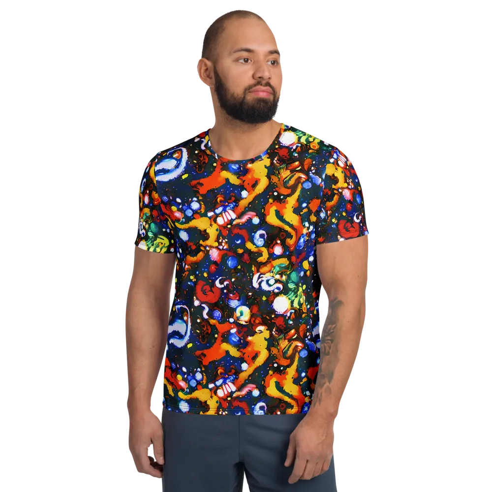 Orchid Voltage on Men's Athletic T-Shirt — Front