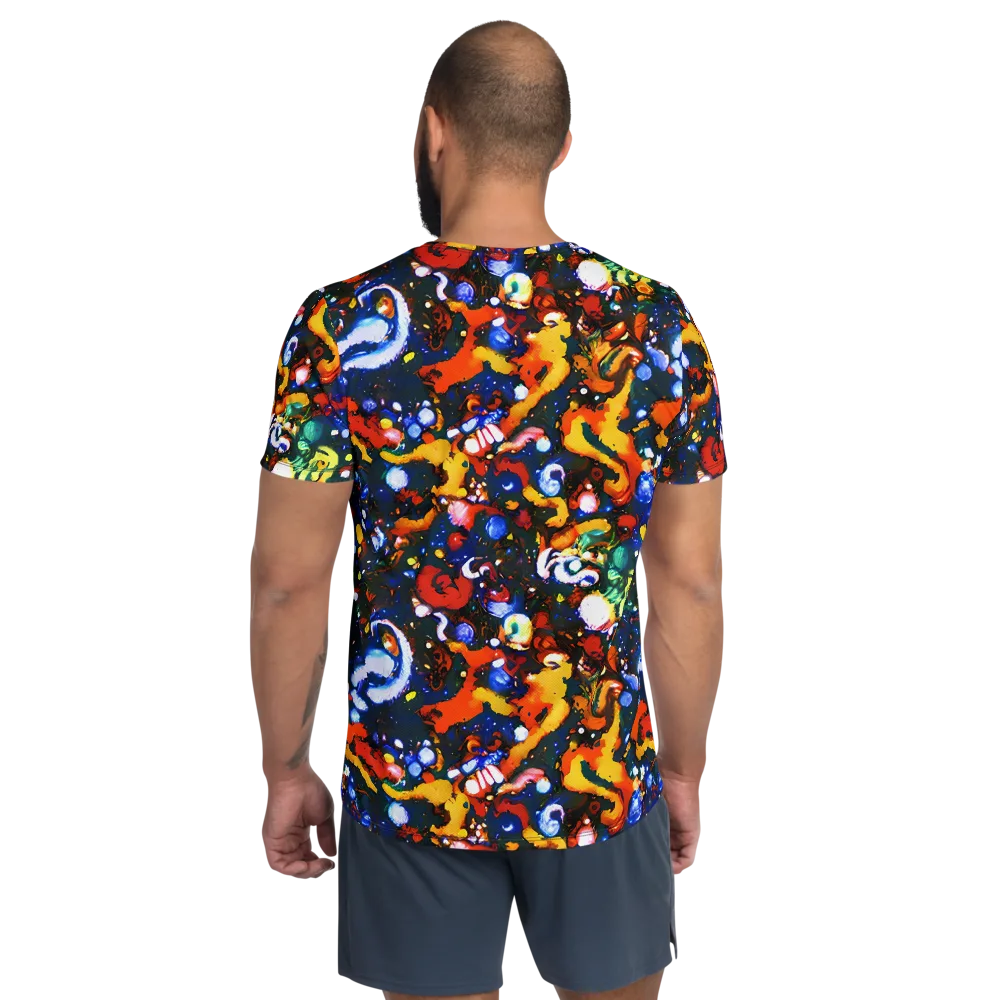 Orchid Voltage on Men's Athletic T-Shirt — Back