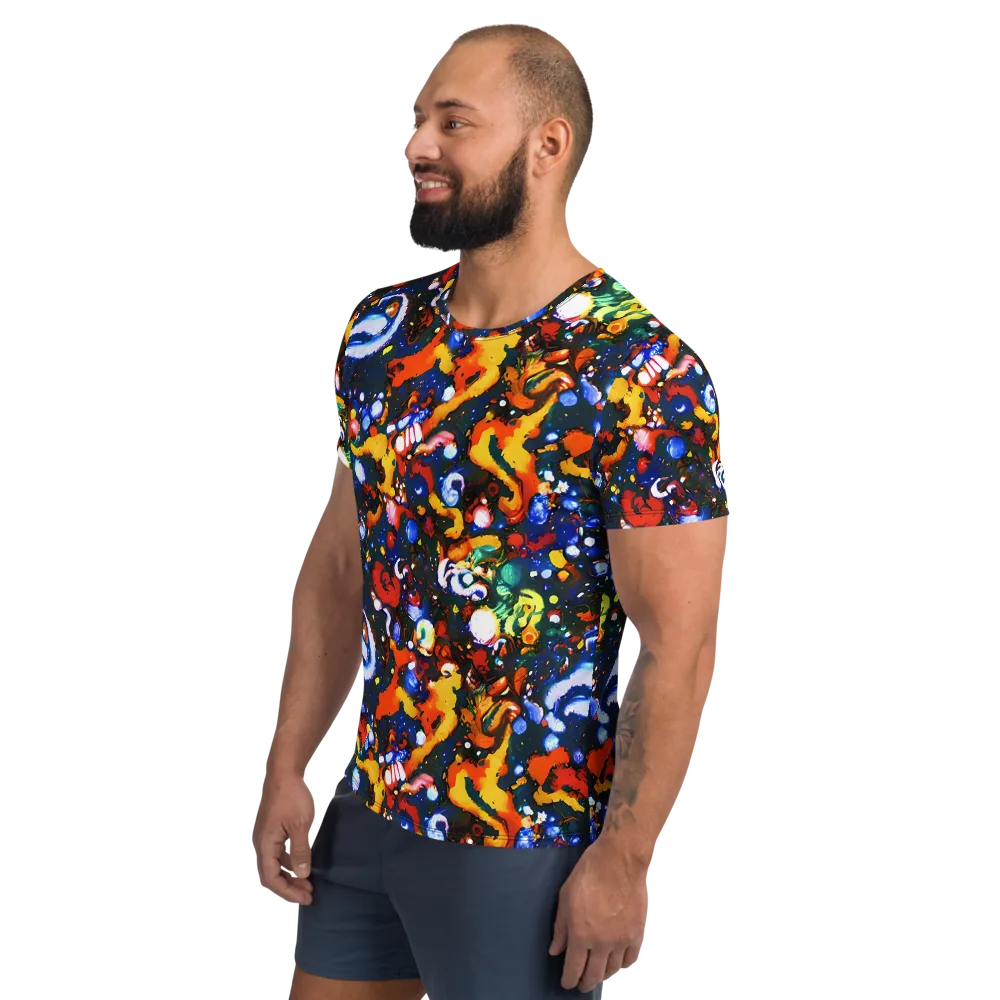 Orchid Voltage on Men's Athletic T-Shirt — Left