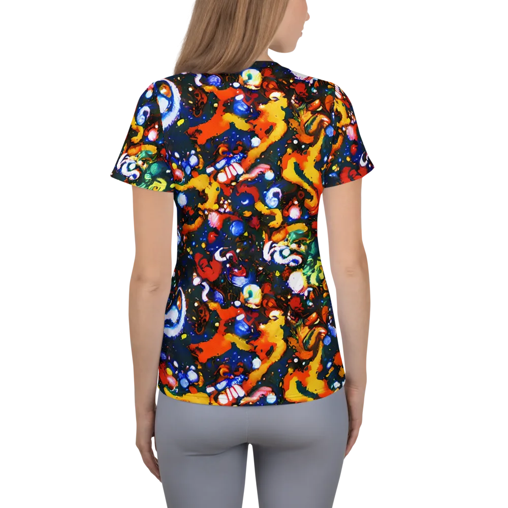 Orchid Voltage on Women's Athletic T-Shirt — Back
