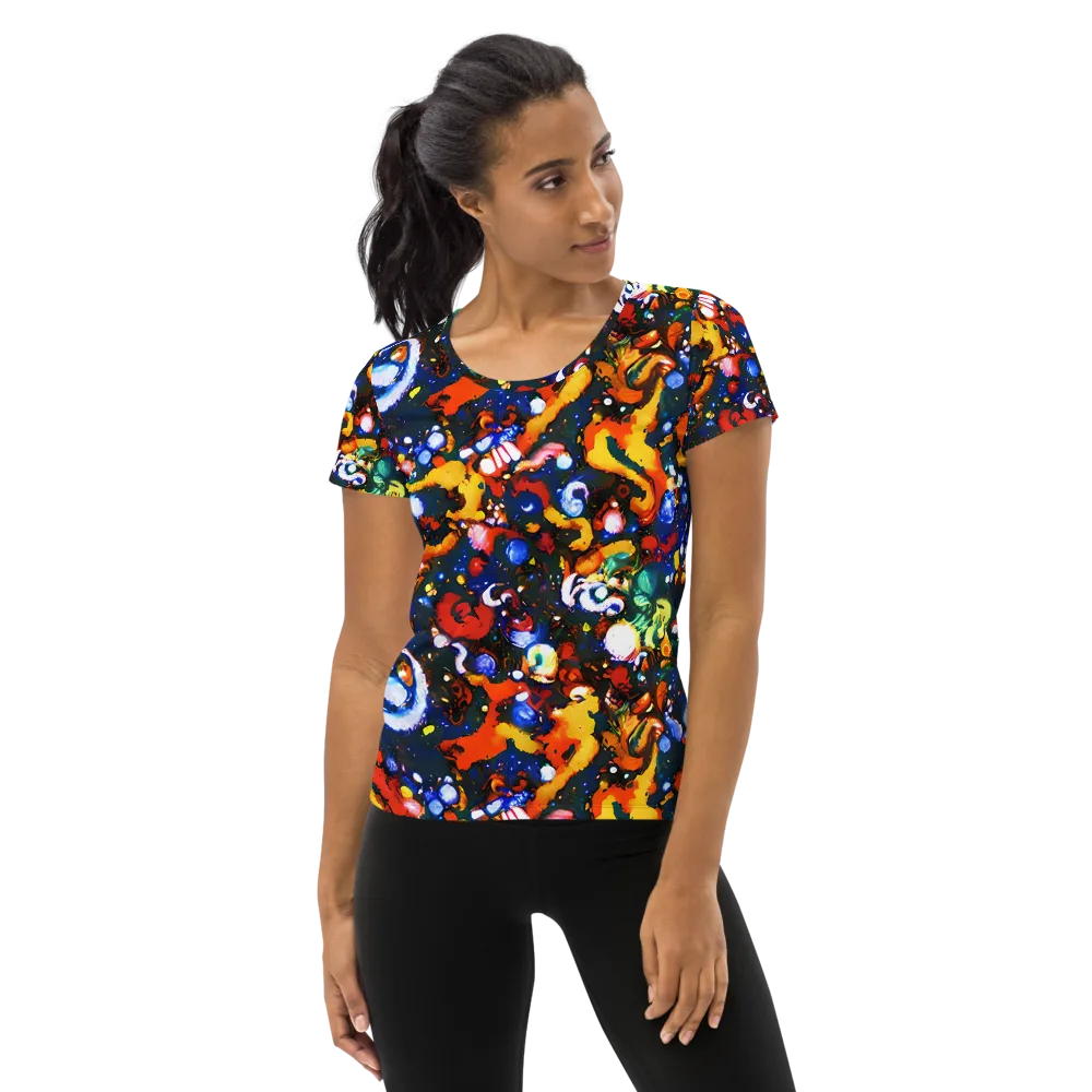 Orchid Voltage on Women's Athletic T-Shirt — Front