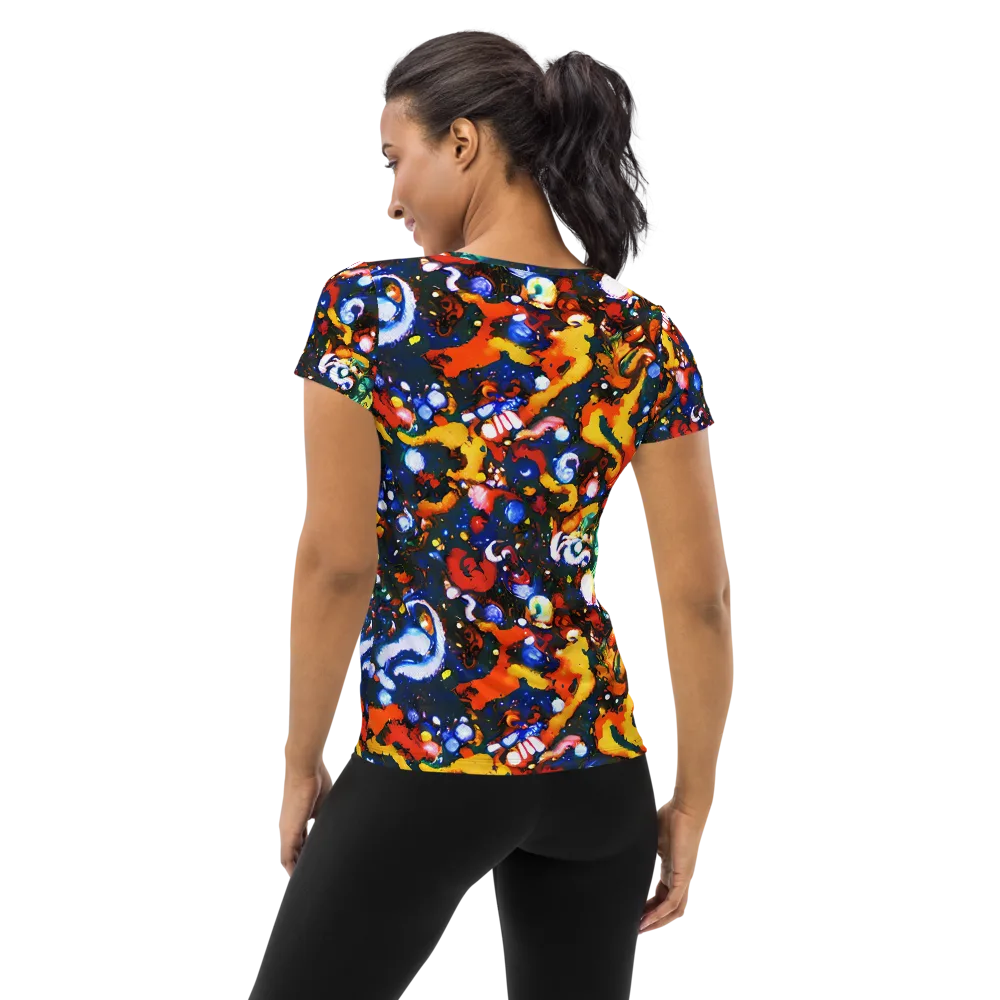 Orchid Voltage on Women's Athletic T-Shirt — Back