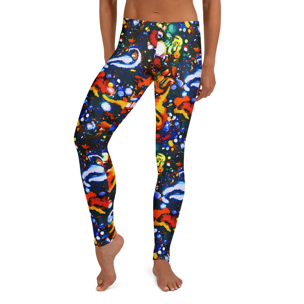 Orchid Voltage on Leggings — Front