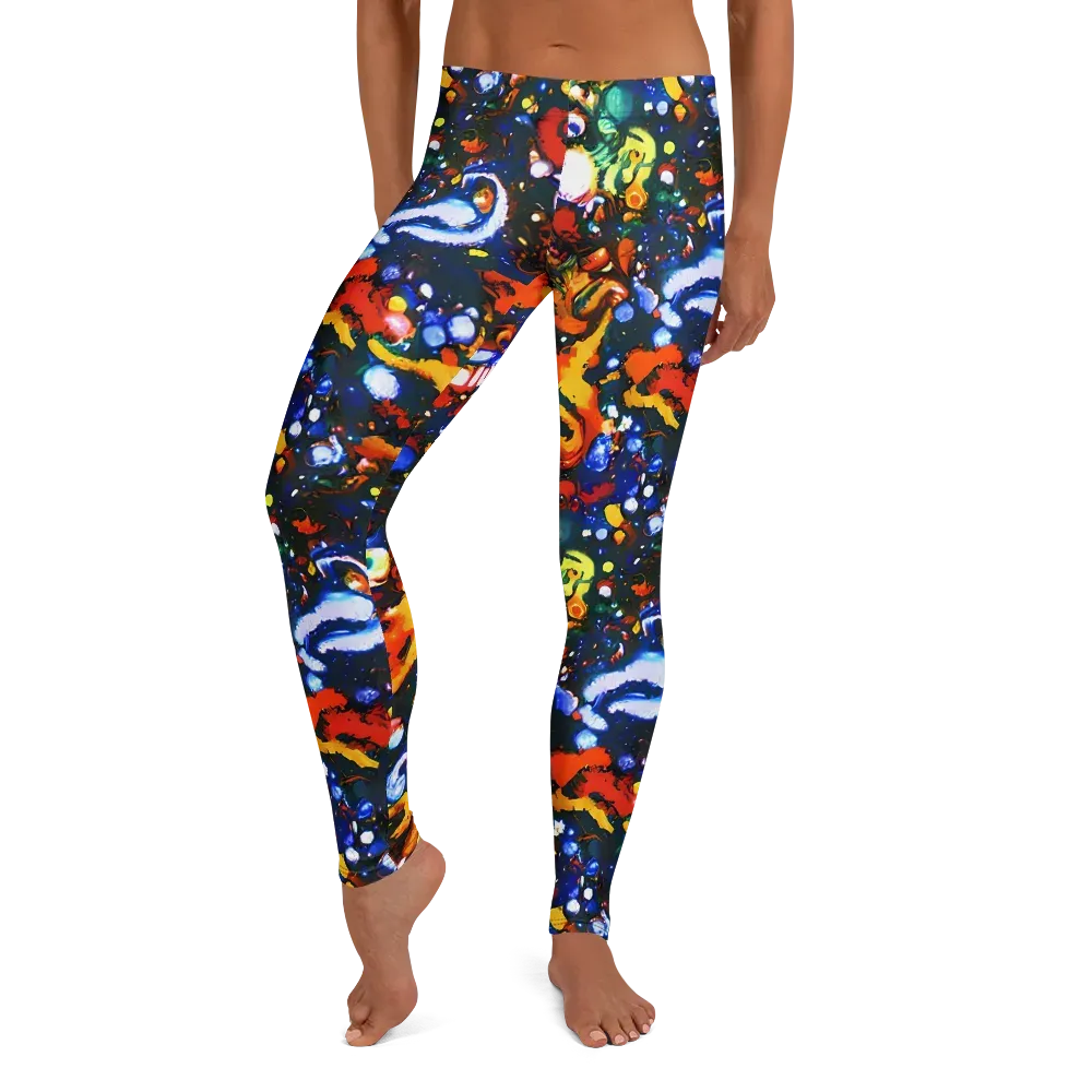 Orchid Voltage on Leggings — Front
