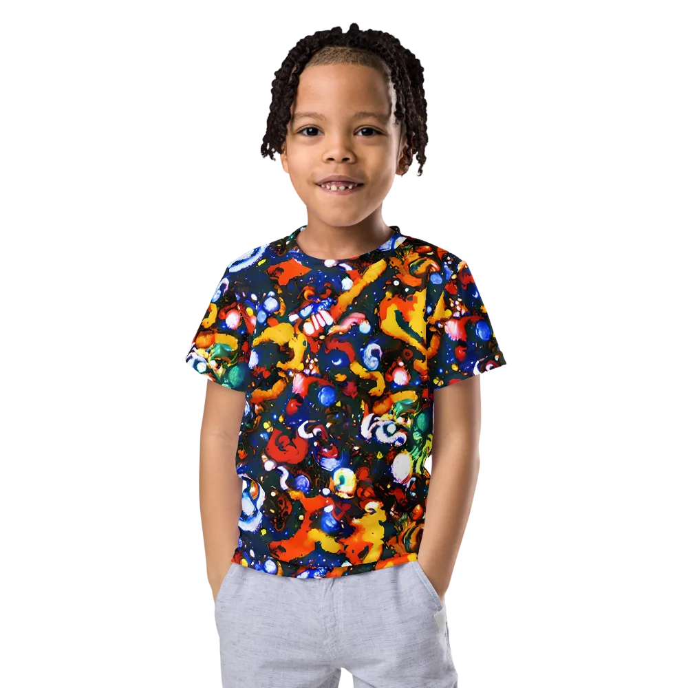 Orchid Voltage on Kids Crew Neck T-Shirt — Front