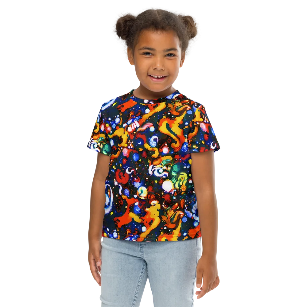 Orchid Voltage on Kids Crew Neck T-Shirt — Front