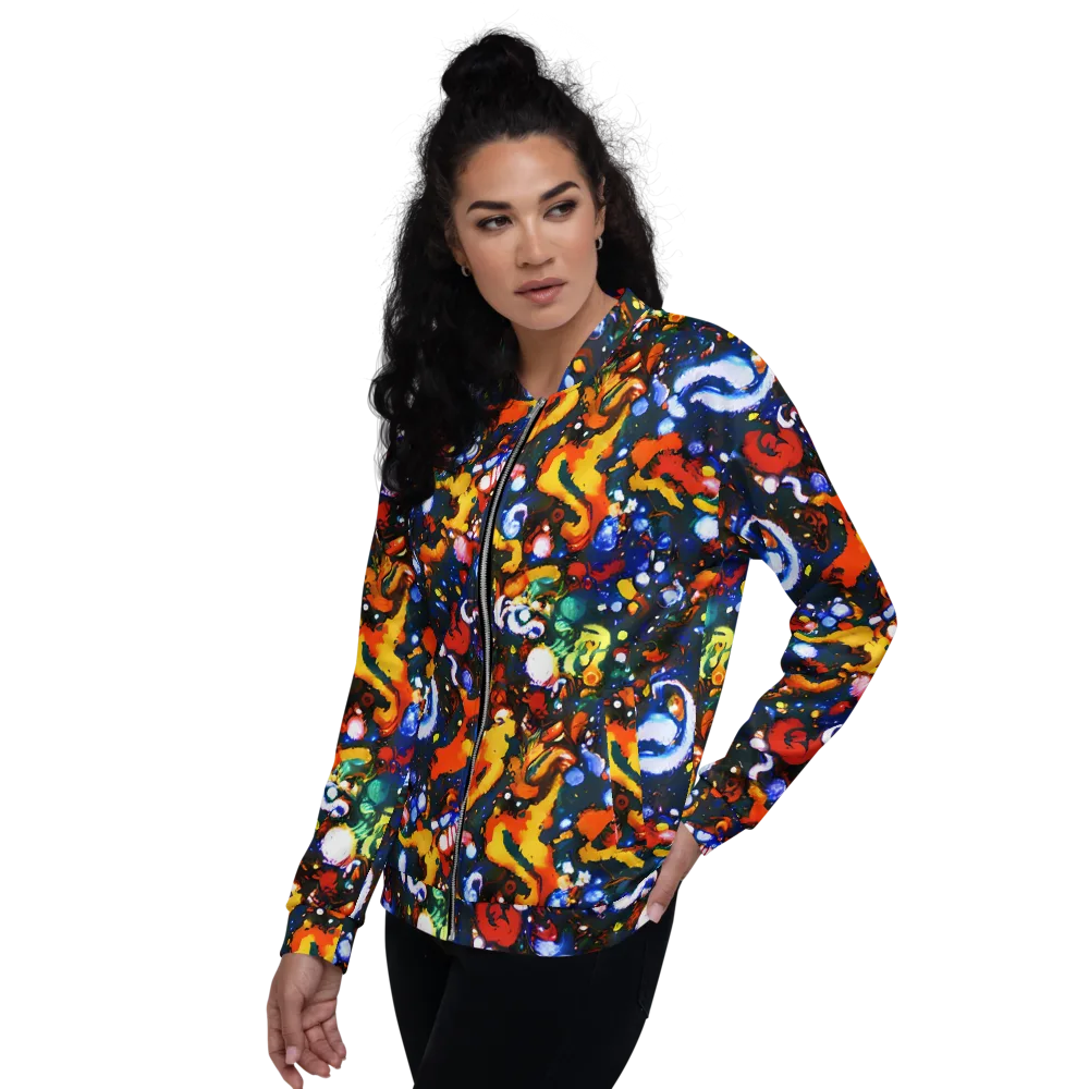 Orchid Voltage on Bomber Jacket — Left